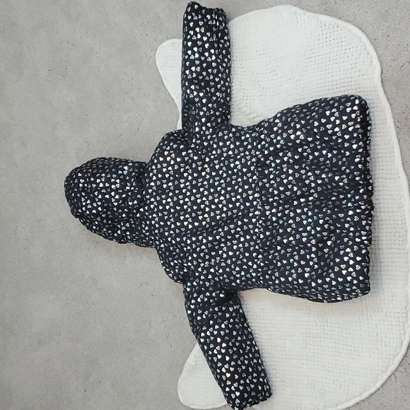 SKECHERS PUFFER JACKET W/ HEARTS. SZ 4 GIRLS. - Picture 2 of 9